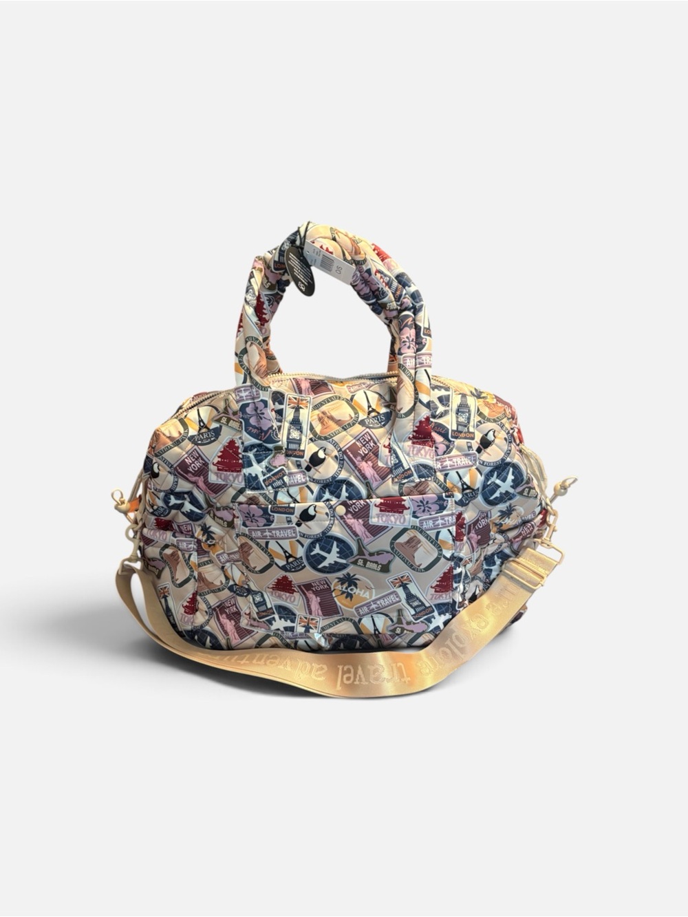 Samantha Brown Summer Travel Print Large Weekender Duffel Bag NWT
